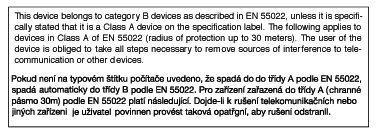 Commission Federale de la Communication (FCC Declaration) Cet équipement a été testé et déclaré conforme auxlimites des appareils numériques de class B,aux termes de l'article 15 Des règles de la FCC.