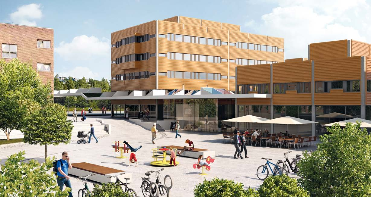 Lambertseter Øst OBOS Forretningsbygg ønsker å bygge to nybygg på tilsammen 10 000 m² for kontor og bolig samt 130 parkeringsplasser.