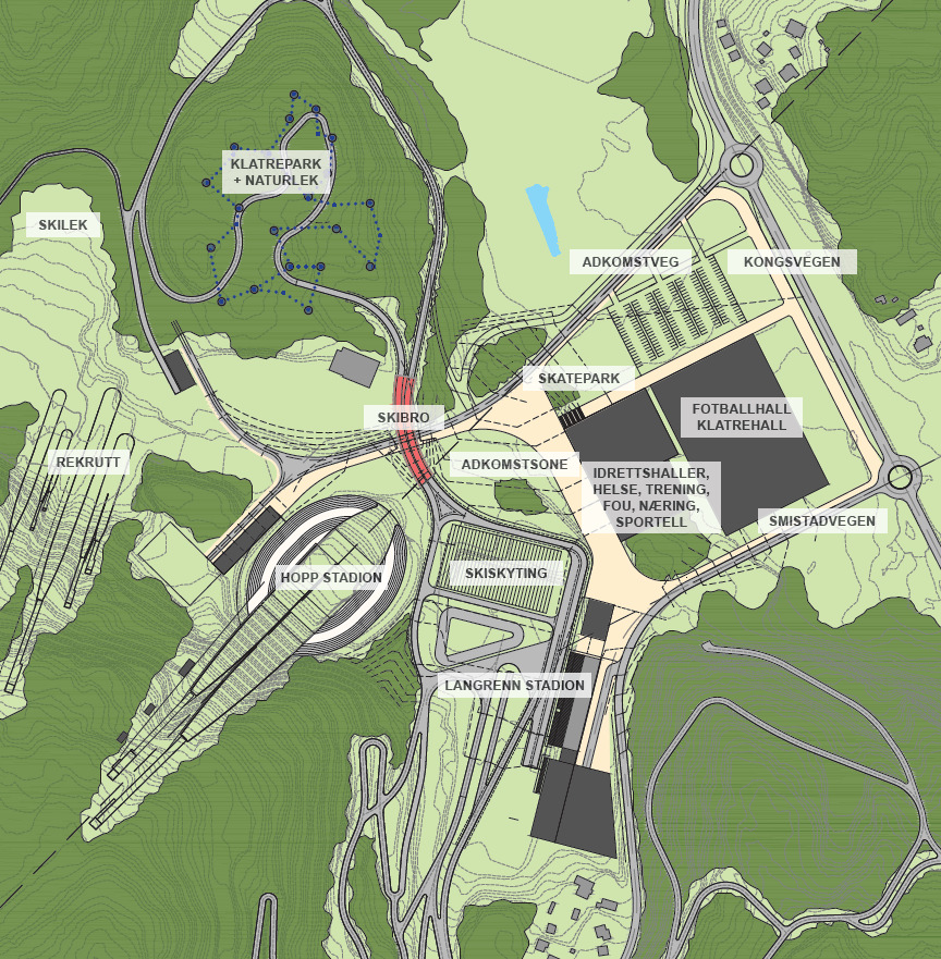 UTBYGGING GRANÅSEN Fase 3 og 4 i Granåsen: Ca 60 Mål Nært marka Området kan inneholde: