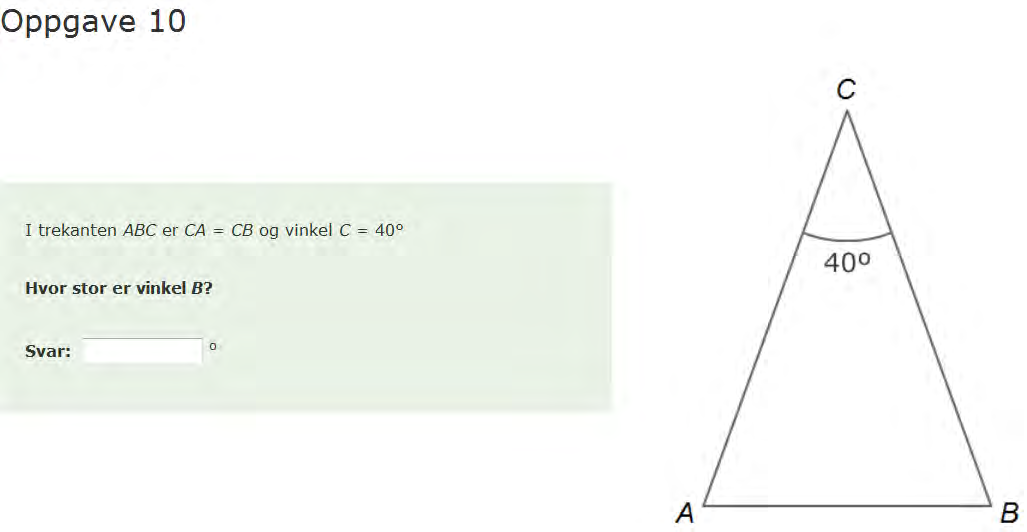 Blant elevene som har svart at de ser to vinkler i figur A, er det mest vanlig å svare at de ser tre vinkler i Figur B.