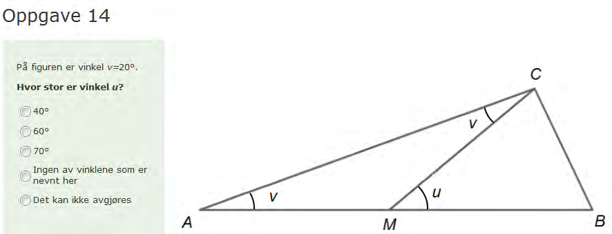 Oppgaveeksempel 19: Oppgave 14 Geometri 8 10 Oppgave 14 Geometri 8 10 Bokmålselever 9.