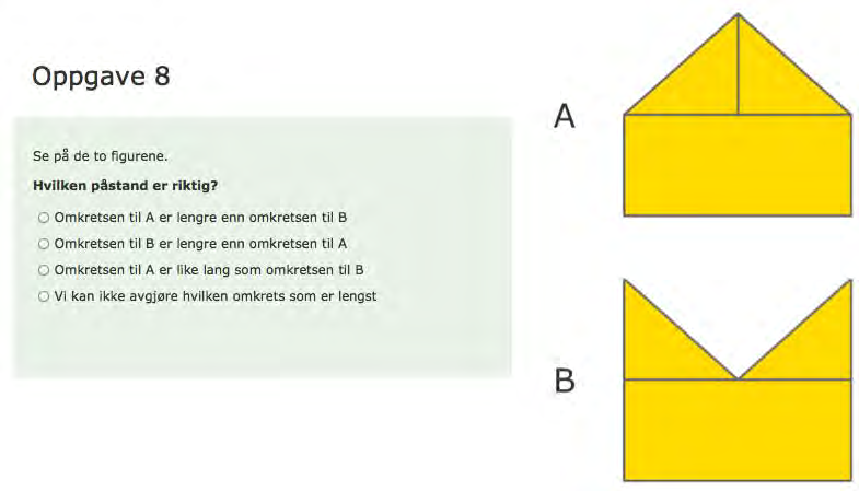 Oppgaveeksempel 21: Oppgave 8 Geometri 5 7 og oppgave 15 Geometri 8 10 Oppgave 8 Geometri 5 7 Oppgave 15 Geometri 8 10 6. årstrinn 9.