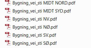 9.4 Vedlegg 4 Statuskart bygninger, veier og stier Statuskartene finnes som 6