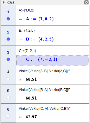 Løsninger v oppgvene i ok A = (,, 3), B = (3,, 4) og C = (3,,).