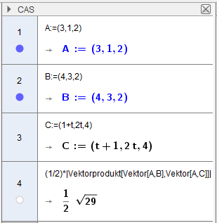 vektoren AB = [,, 0] og retningsvektoren r = [,, 0] til linjen l punktet C går lngs når prmeteren t endrer seg.