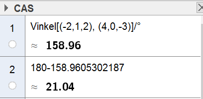 Volumet er 65 når Oppgve 7 x = t l: y = t z = 4 + t t 9 = t =.