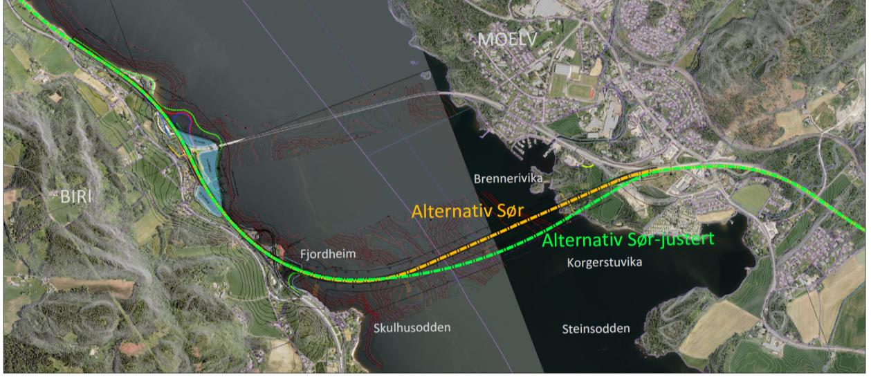 4 E6 moelv-biri Konsekvenser for justert trasealternativ i Ringsaker, delutredning for nærmiljø 1 INNLEDNING Kommunedelplan for E6 på strekningen Moelv-Biri ble vedtatt i Ringsaker og Gjøvik kommuner