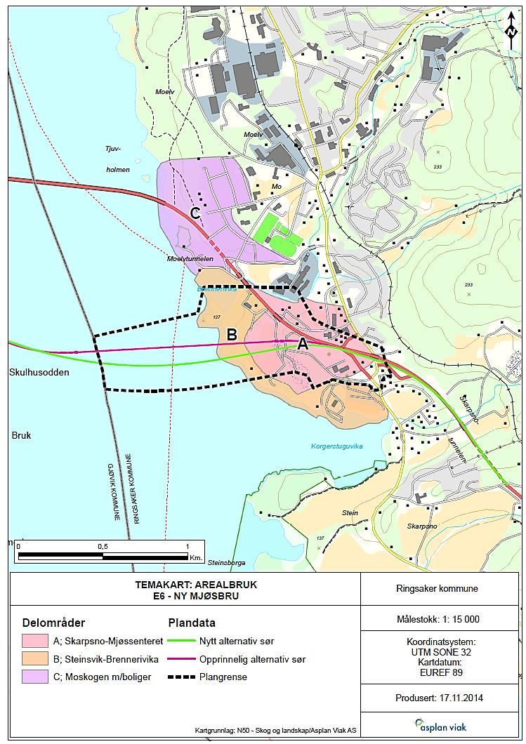 E6 Moelv-Biri konsekvenser for nytt trasealternativ i