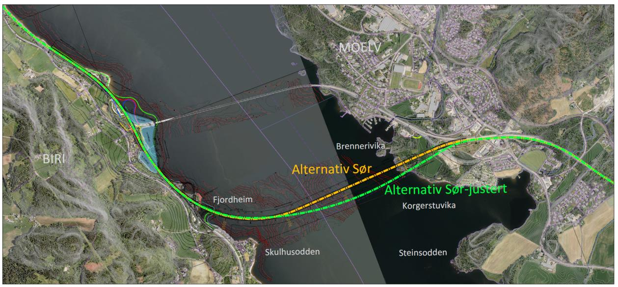 4 E6 Moelv-Biri konsekvenser for nytt trasealternativ i Ringsaker, delutredning for lokalt 1 INNLEDNING Kommunedelplan for E6 på strekningen Moelv-Biri ble vedtatt i Ringsaker og Gjøvik kommuner