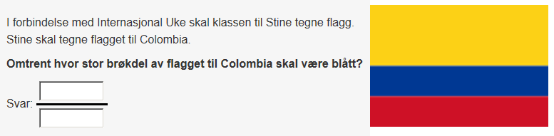 Fellesoppgave 5., 8., 9. og 11. trinn. Talloppgave, brøk. Elevsvar 5. trinn 8. trinn 9. trinn 11.