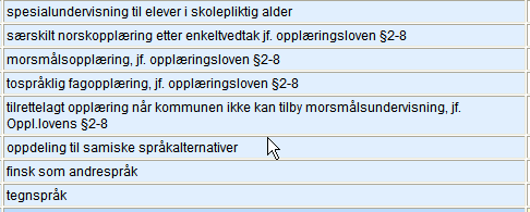 Nedenstående GSI-skjema viser sammenhengen mellom de ulike årstimene til undervisning. 4.2.