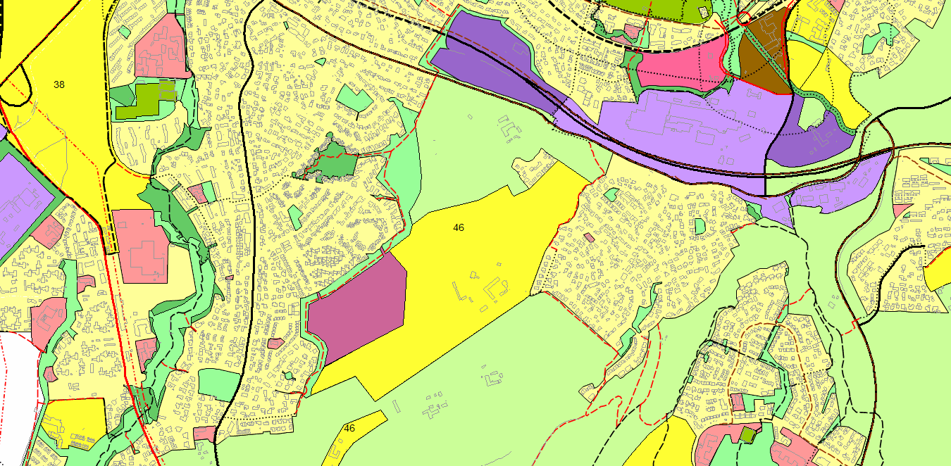 ANDRE FRAMTIDIGE PLANER I kommunens arealplan 2012-2014 er det vist at jordene sør og øst for gravplassen (gult område), er vedtatt brukt til