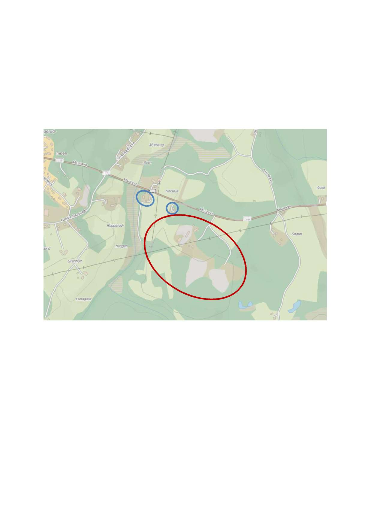 Bakgru Swec Nrge AS har på ppdg f AS utført beregig av støy f Herstua Grus i Naestad kmmue. Pukkverket er markert i kartet uder. Nærmeste bliger er eeblig g gårdsbruk rd-rdvest fr pukkverket.