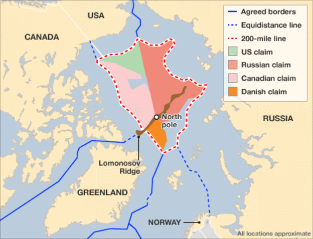 Arktis innelukka av