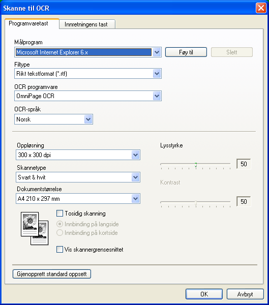3. ControlCenter2 OCR (tekstbehandlingsprogram) 3 Skanne til OCR konverterer bildedataene på en grafikkside til tekst som kan redigeres i et hvilket som helst tekstbehandlingsprogram.