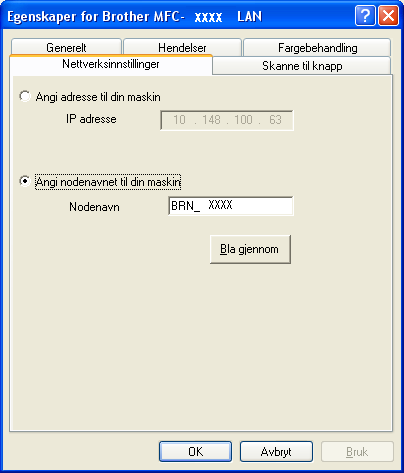 kameraer). For Windows 98/Me/2000, klikker du Start-knappen, Kontrollpanel, deretter Skannere og kameraer. b For Windows XP, høyreklikk på Skannerdriver-ikonet og velg Egenskaper.