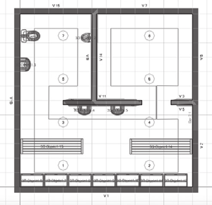 PROSJEKTERINGSEKSEMPEL TOALETT OG GARDEROBE Objekt Anlæg Projekt nr. Dato 2.2 : Lysberegning : Planlægningskatalog : : 21.09.