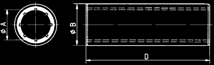 2-0,5 mm A = Akseldiameter B = Utvendig diameter D = Lengde PROPELLMUTTER MED SINKANODE Sinkanoden er montert i enden av propellmutteren, slik at den kommer direkte i kontakt med både propellen og