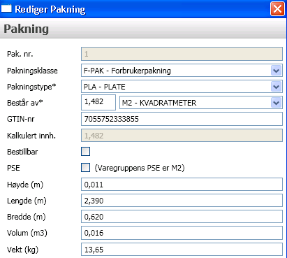 fullstendig F pak, men