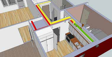 INSTALLASJON Leilighets- og bolighussrenovering Desentralisert ventilasjon Konseptet innebærer at et