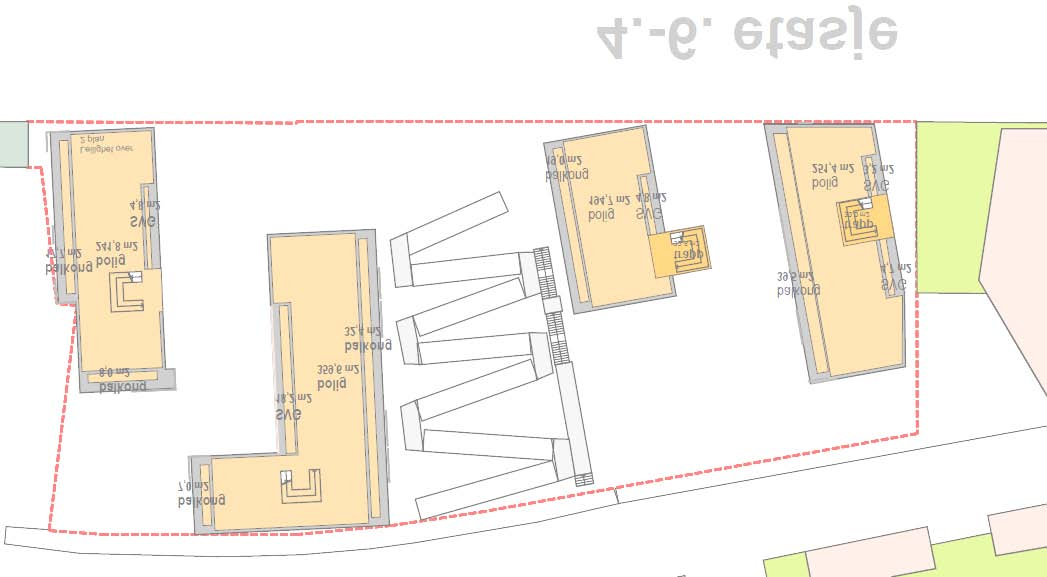 VEDLEGG C: BOLIGFASADER 63 61 62 58 62 55 62 63 63 58 65 63 61 66 66 66 66 65 66 69 68 68 Støynivå utenfor boligfasade, L den (db) Beregnede støynivåer er for 5.