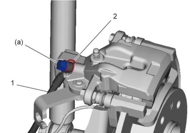 torque. Tightening torque Rear brake caliper pin bolt (a) : 6 N m (.7 kgf-m, 9.