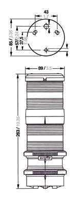 Anker, Quickfits < 20 m 25 W 10 W 2 nm Sort Dekk