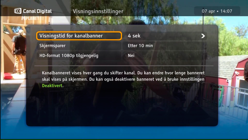 Innstillingsmenyen er delt inn i følgende undermenyer: Favorittlister her kan du lage, åpne og administrere favorittlister. Mer informasjon om hvordan du bruker denne funksjonen, finner du på side 22.