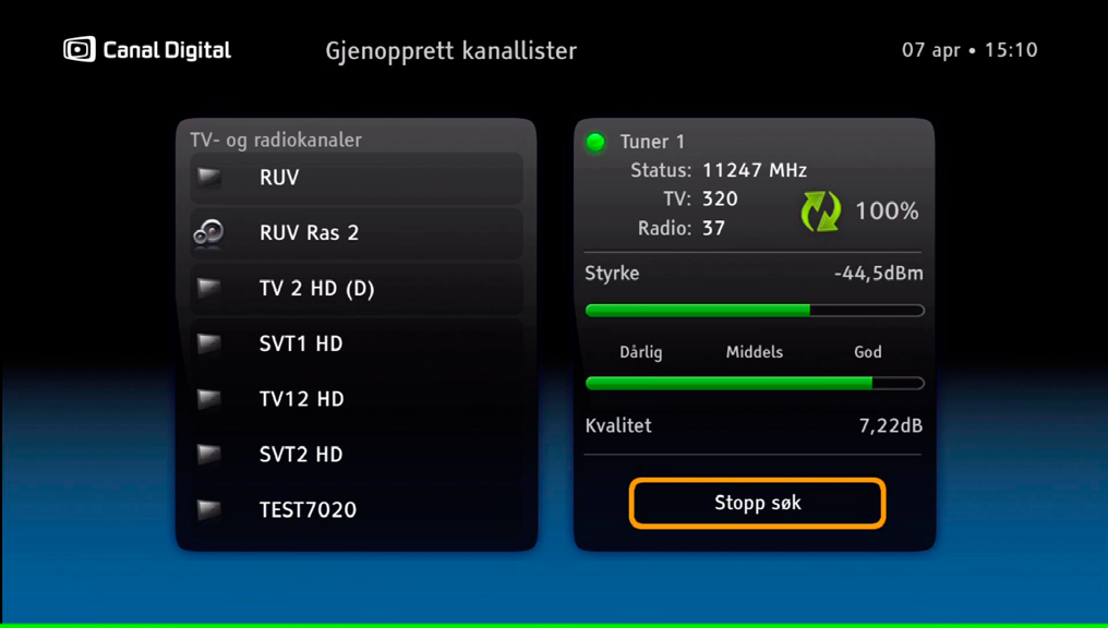 3D-kompatibilitet: Auto er forhåndsvalgt som standard. Hvis TV-en bruker feil sendingsmetode, velger du Nei. 3D er programbasert.