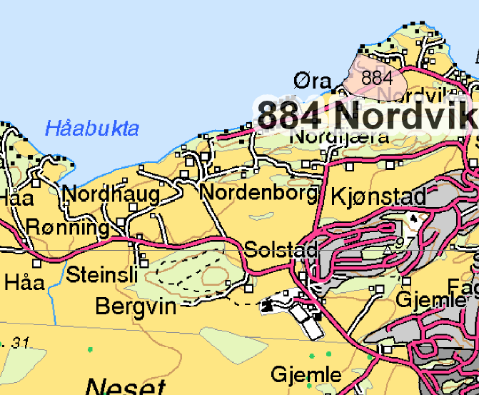 415976-1 Kjønstadmarka, felt B2, Levanger Vedlegg 2: NVE faregradskart kvikkleire