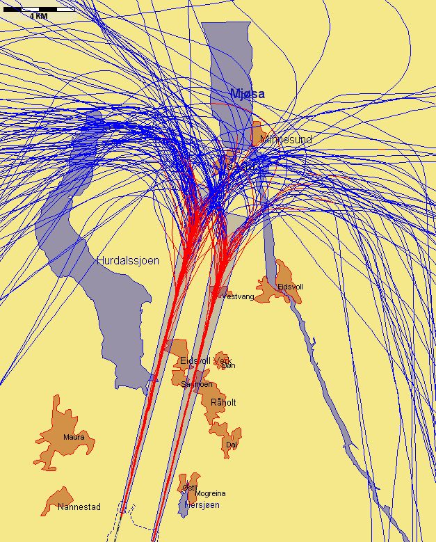 Jetflylandinger fra nord med sen tilslutning til ILS-glidebanen Figur 7.