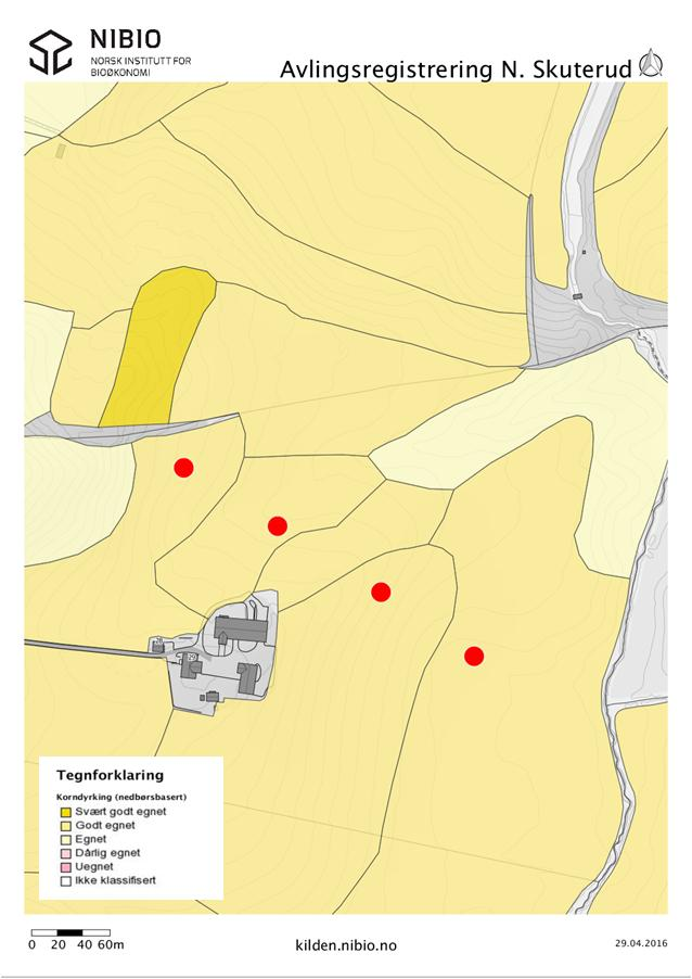 V4. Ruter for avlingsregistrering