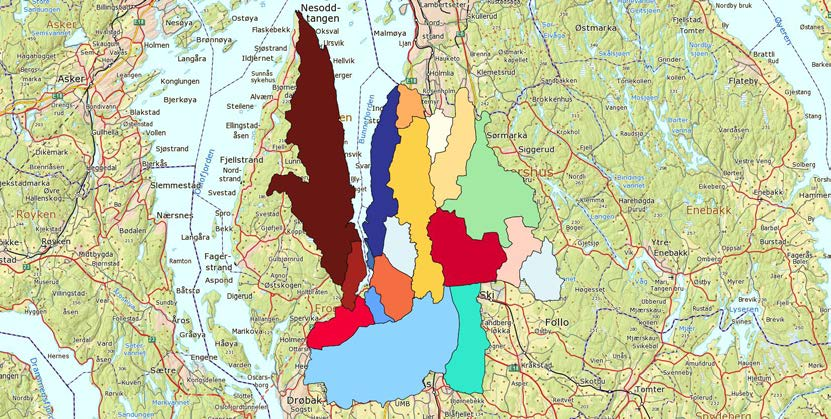 Figur 10. Prosentfordeling av vekster og jordarbeiding i Morsa. 2.1.4 PURA Vannområdet PURA (208 km 2 ) består av de tre vassdragene Gjersjøvassdraget, Årungenvassdraget og Bunnefjorden.