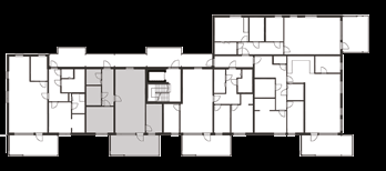 3roms 75,5 m² BRA Stor, vestvendt balkong Stue med åpen