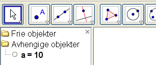 Binomialkoeffisient I med GeoGebra 5 2 20 Du skal finne binomialkoeffisientene og med GeoGebra. 16 Klikk på Vis og bruk venstretasten til å huke av for Algebrafelt.