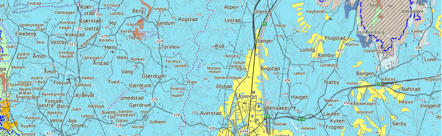 Bakkedalen idrettspark Vi disponerer imidlertid ikke dokumentasjon på om dette ble utført. 3.3 Maringrensekart Ihht. kart fra www.ngu.