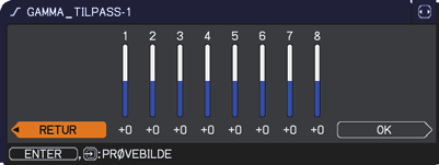 BILDE-meny Fra BILDE-menyen kan man utføre de punktene som vises i tabellen nedenfor. Velg et element ved å bruke / markørknappene, og trykk markørknappen eller ENTER-knappen for å utføre elementet.