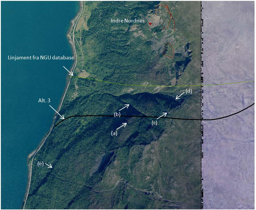 Lyngenforkastningen (Osmundsen et al. 2010) er en postulert forkastning langs Storfjorden, men den er ikke dokumentert.