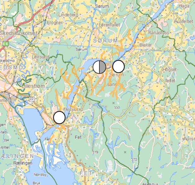 Sidebekker til Glomma, nedstrøms Rånåsfoss Kart: http://vann nett.nve.