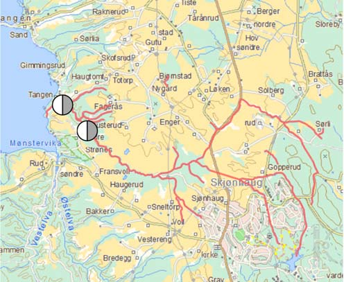 Skjønhaugbekken/Frøshaugbekken Kart: http://vann nett.nve.