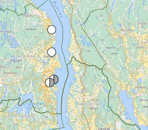 Bekkefelt til Øyeren, Dalefjerdingen, Hammeren og Kirkebygda Kart: http://vann nett.nve.
