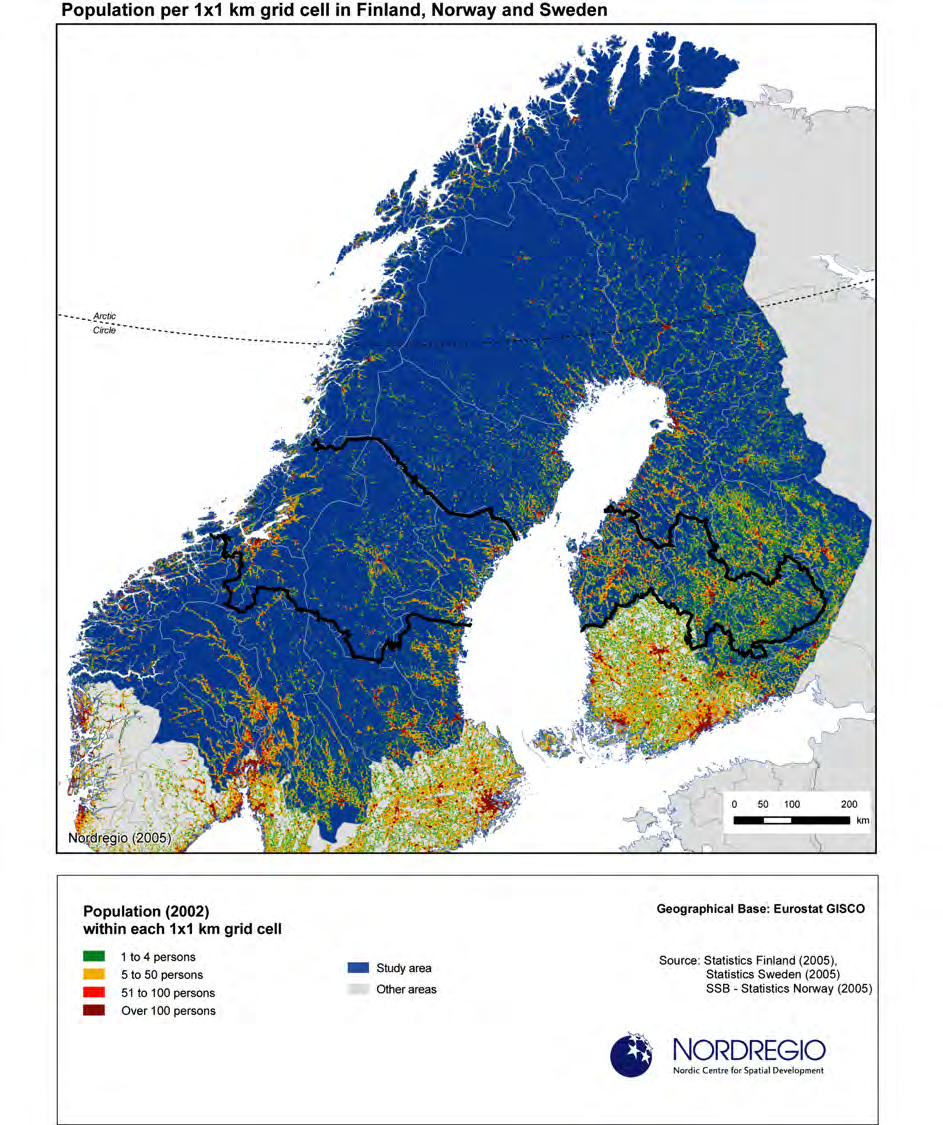 Bosettings mønster Konsentrert