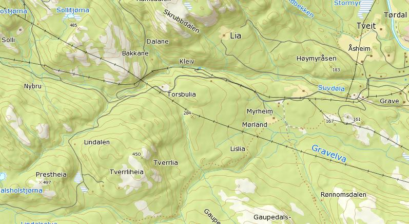 6.2 Alternativ 2 132 kv spenningsnivå 132 kv ledningene Brokke Knardalstrand går like ved Suvdøla kraftverk, se figur 6.