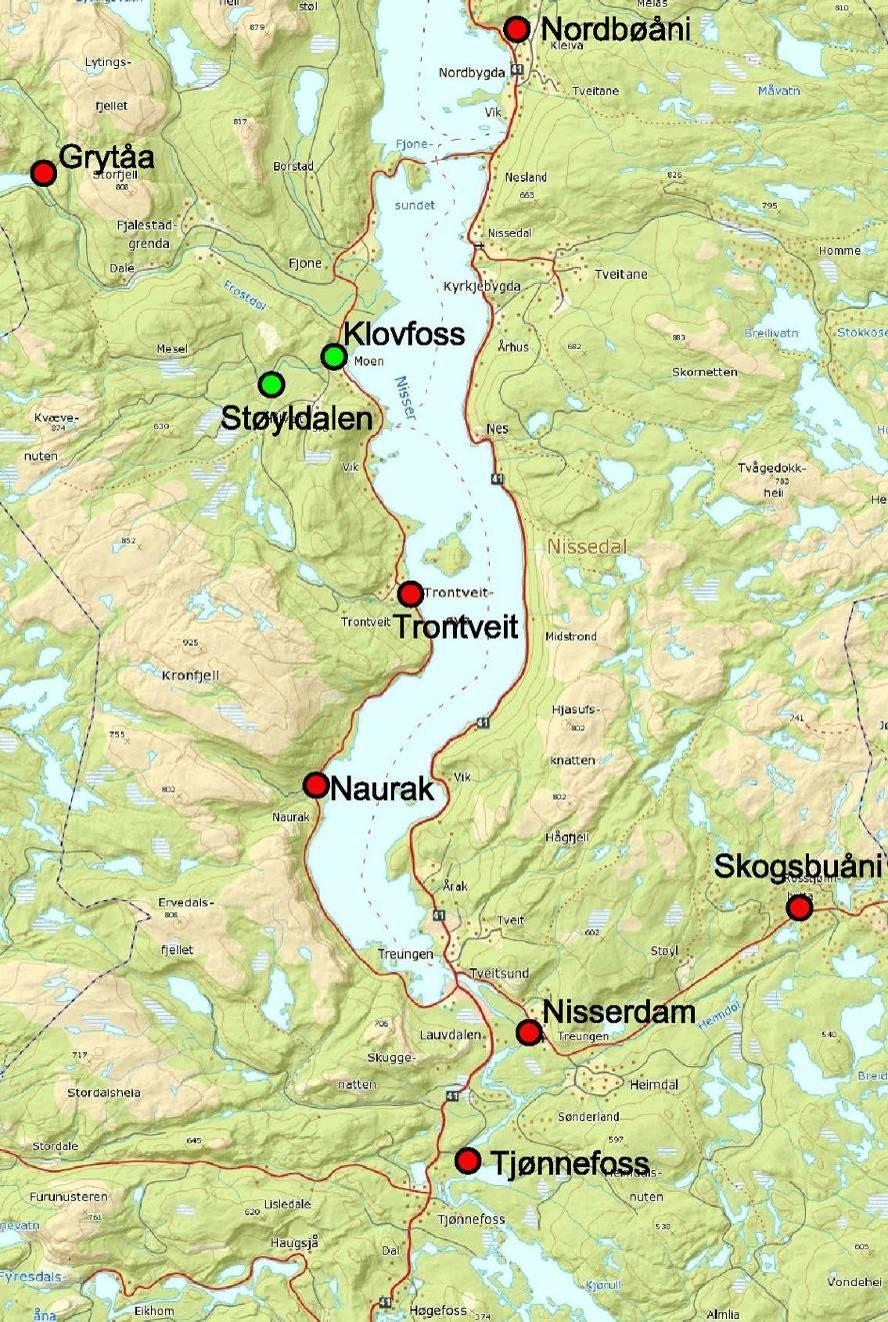 1.0 INNLEDNING I 2014 gjennomførte Jøsok Prosjekt (JP) en studie på vegne av Vest Telemark Kraftlag for å utrede beste løsning for nettilknytning av to kraftverk i nordre Nissedal.