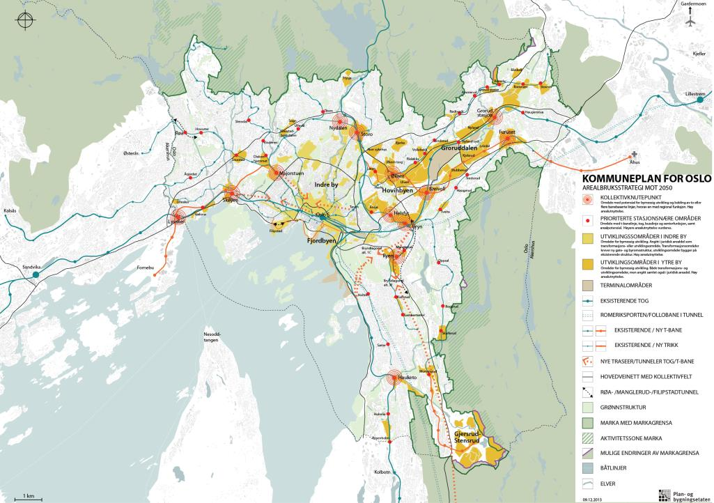 Oslo kommune ved Byrådet har utarbeidet et utkast til ny kommuneplan, kalt «Oslo mot 2030». Den inneholder forslag til byutviklingsstrategi frem mot 2030, med skisse til videre utvikling mot 2050.