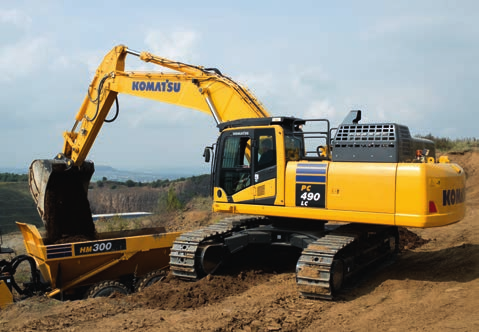 Sikkerhet først Optimal sikkerhet på arbeidsplassen Sikkerhetsutstyret på Komatsu PC490/LC-11 oppfyller de nyeste