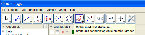 NIVÅ B Topp-punktet er A (1,0).