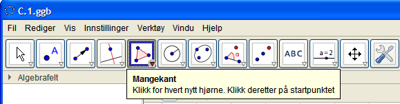 NIVÅ C C.2:Kunne speile en figur om et punkt. Eksempel-oppgave: Tegn en trekant ABC hvor A er (2,4), B er (-1,1) og C er (1,-2).