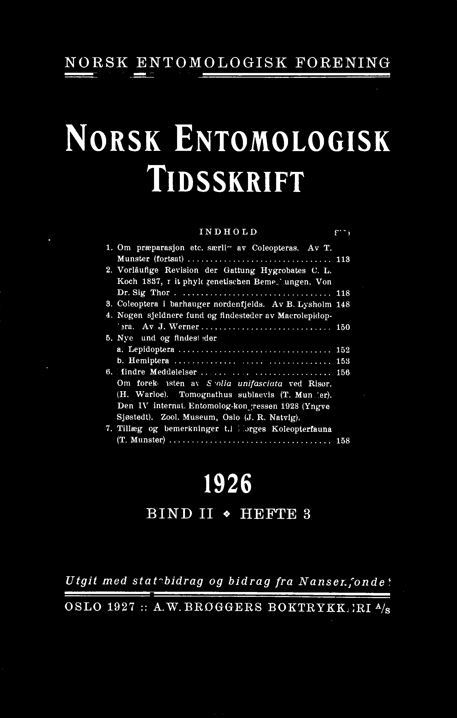 Entornolog-kongrwen 1928