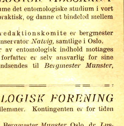 Den av foreningen valgte re d a kt i on s k om it e er bergmestar T. Munster, dr.